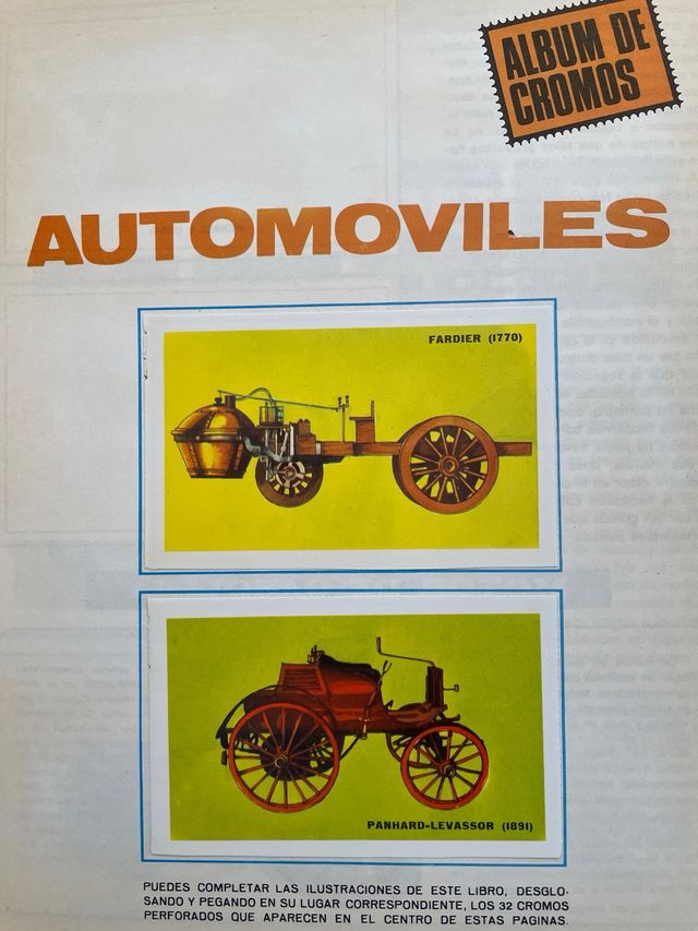 álbum de cromos automóviles