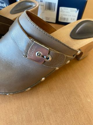 Zuecos Dr. Scholl's Cuero Marrón Talla 38