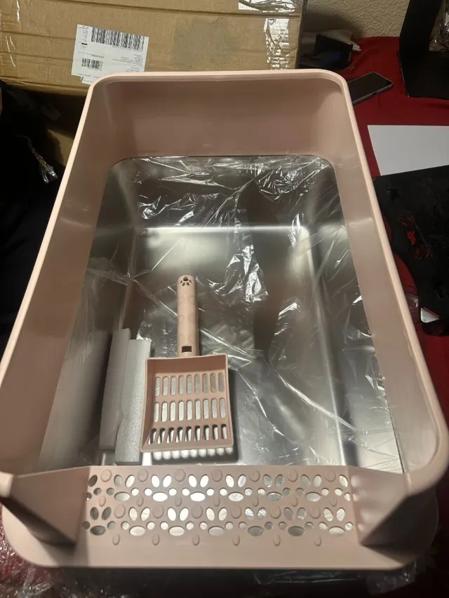 Arenero para gatos con pala