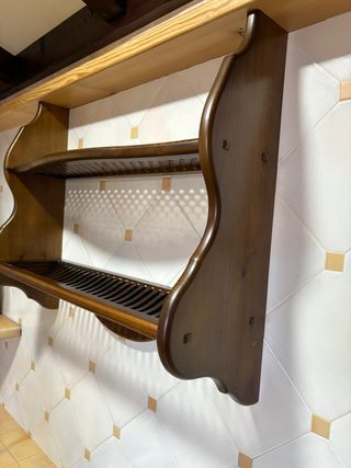 Escurreplatos/Platero Retro Madera