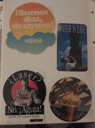 Pegatinas antiguas alimentación y hogar