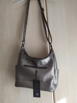Bolso mujer dorado y plateado