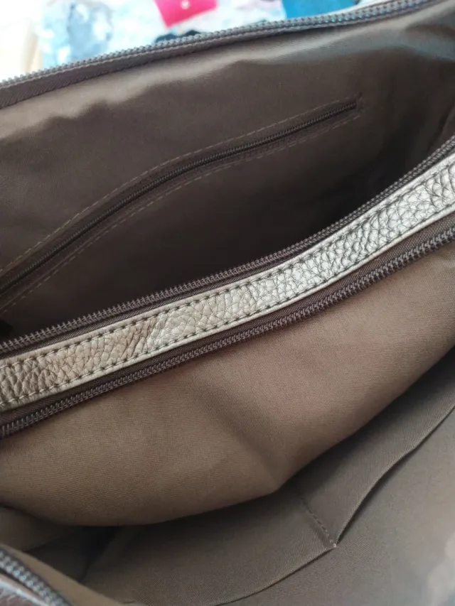 Bolso mujer dorado y plateado