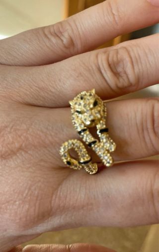 Anillo Pantera Oro 18k con Circonitas.