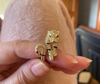 Anillo Pantera Oro 18k con Circonitas.