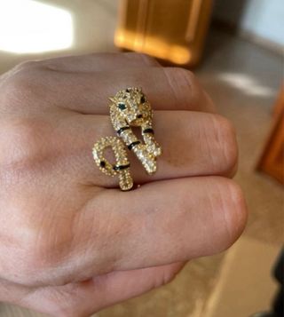 Anillo Pantera Oro 18k con Circonitas.