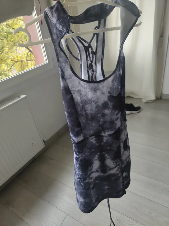 Vestido Tie-Dye Gris y Blanco