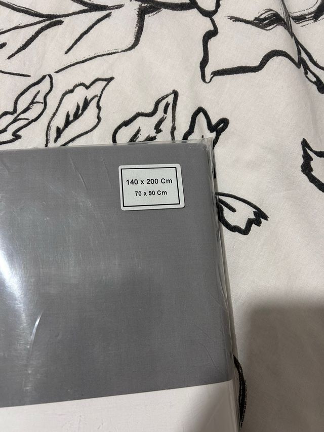 Sabana Bianca Algodón Gris 140x200cm