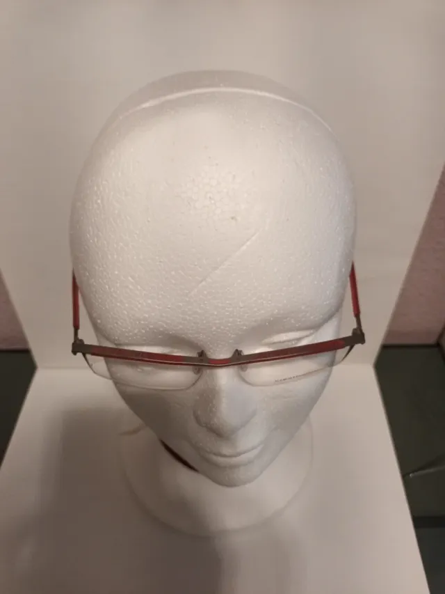 Montura de gafas Creative roja y plateada