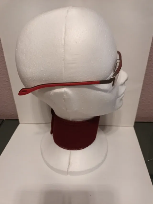 Montura de gafas Creative roja y plateada