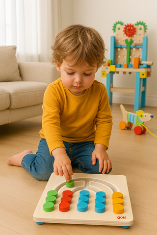 Tablero arcoíris madera Goki 15 piezas