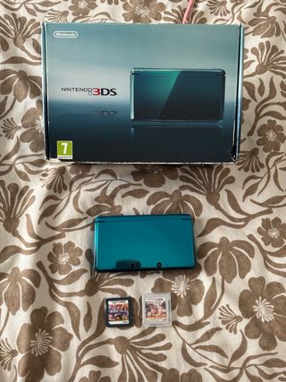 Nintendo 3DS Aqua Blue + Juegos