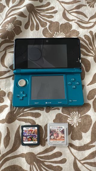 Nintendo 3DS Aqua Blue + Juegos