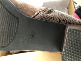 Botines tacón marrón mujer