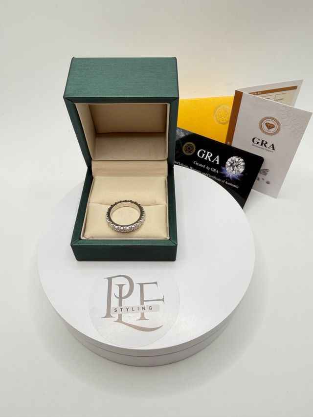 Anello Eternity Moissanite Argento