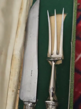 Tenedor y Cuchillo de Plata