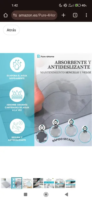 Alfombra de Baño Pure 4Home Piedra Natural