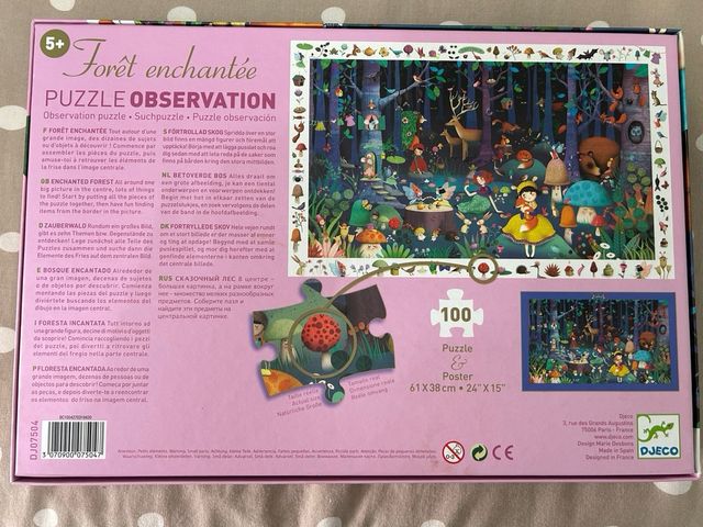 Puzzle Djeco Observación Bosque Encantado 100