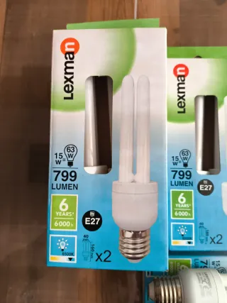 20 Bombillas Lexman E27 15W 6500K