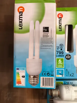 20 Bombillas Lexman E27 15W 6500K