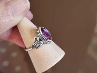 Anillo Plata con Rubí Facetado