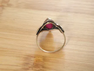 Anillo Plata con Rubí Facetado
