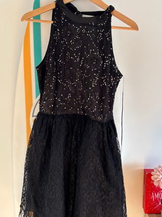 Vestido Top Show Talla 38 Negro