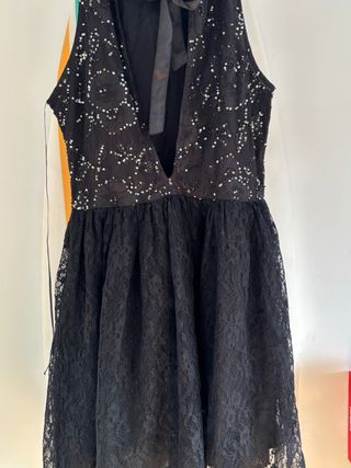 Vestido Top Show Talla 38 Negro