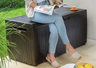 Arcón/banco 2 personas, capacidad 302L, exterior