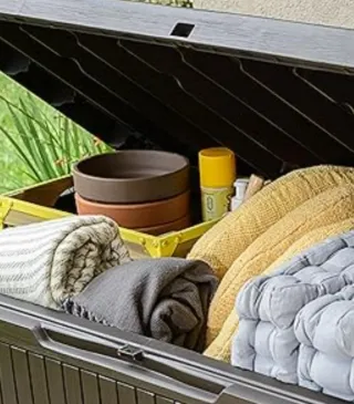 Arcón/banco 2 personas, capacidad 302L, exterior