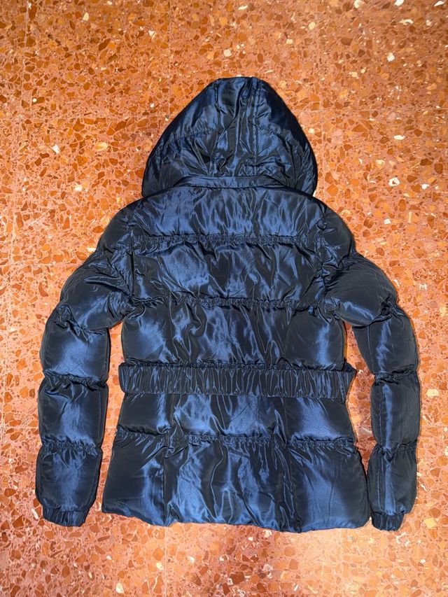 Chaquetón Azul Marino con Cinturón