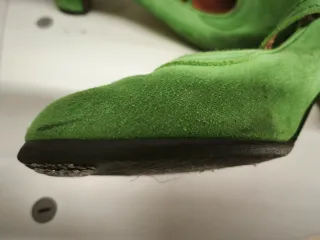 Zapatos flamenco profesional ante verde