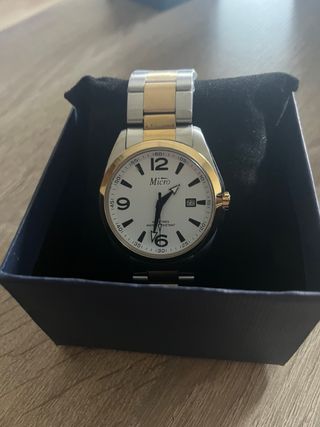 Reloj Micro Hombre dorado y plateado