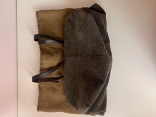 Bolso Dayaday piel marrón y beige