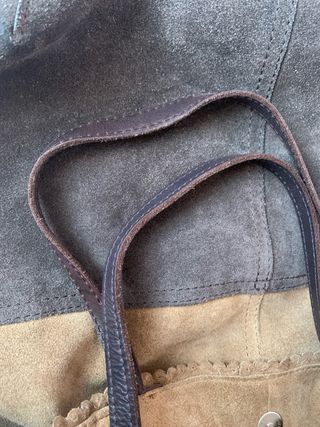 Bolso Dayaday piel marrón y beige