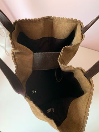 Bolso Dayaday piel marrón y beige