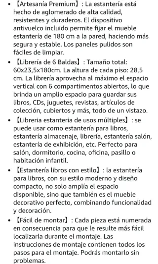 Estantería Negra Libros Madera