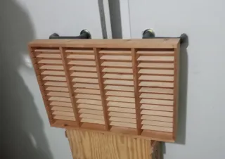 Organizador de cintas de cassettes de madera