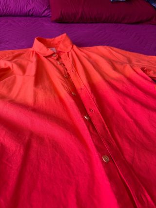 Camisa Springfield Talla M Degradada Naranja/Rojo