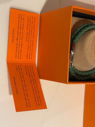 Pulsera Tod's x Lamborghini Cuero Trenzado Verde