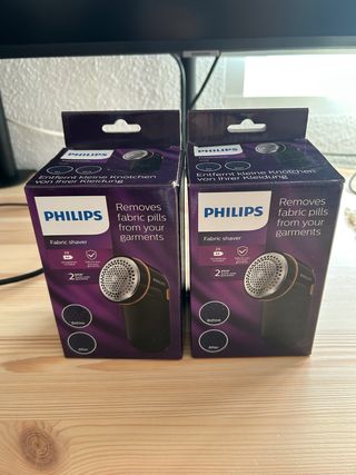 2 x Philips GC026/80 Quitapelusas, Negro Y Dorado.