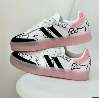 Hello Kitty Deportivas Blancas Rosas