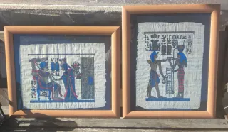 Cuadros Papel Egipcio Madera