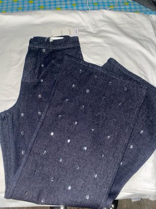 Pantalones vaqueros Mango anchos cristales