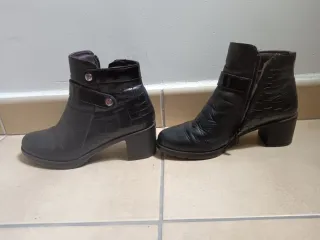 Botines negros piel mujer