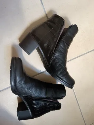 Botines negros piel mujer