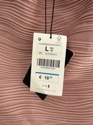 Body Zara escote palabra de honor T. L