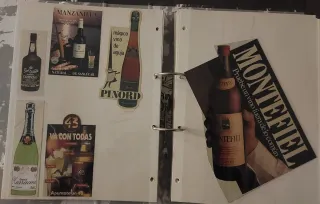 Lote pegatinas y etiquetas antiguas bebidas