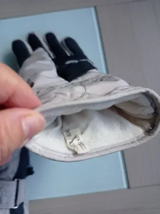 Guantes de esquí Aquamax beige y gris