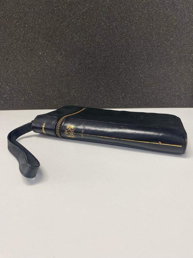 Cartera Diesel Negra Estilo Libro